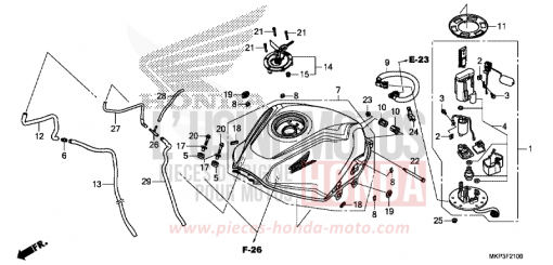 FUEL TANK/FUEL PUMP CBR500RAK de 2019